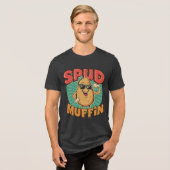 Spud Muffin - Funny Potato Food Puff Tri-Blend Shirt (Vorderseite voll)
