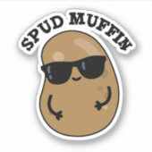 Spud Muffin Funny Potato Pub Aufkleber (Vorderseite)