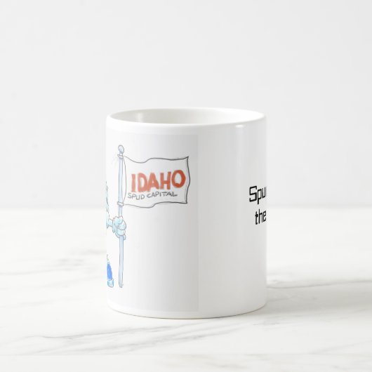 Spudnik behauptet den Mond für Idaho! Kaffeetasse (Mittel)
