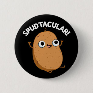 Spudtacular Funny Potato Pub Dark BG Button