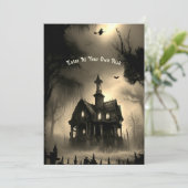 Spuk All Hallow Eve Party Einladung (Stehend Vorderseite)