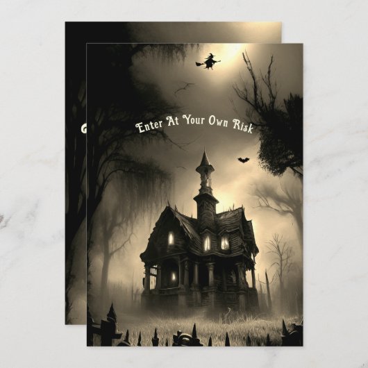 Spuk All Hallow Eve Party Einladung (Vorne/Hinten)