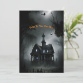 Spuk All Hallow Eve Party Einladung (Stehend Vorderseite)