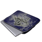 Spuk altes Holzhaus Laptopschutzhülle (Vorne Knopf)