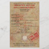 Spuk Asyl-Halloween-Party Flyer (Vorne)