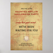 Spuk Asyl-Halloween-Party Poster (Vorne)