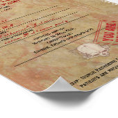 Spuk Asyl-Halloween-Party Poster (Ecke)