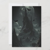 Spuk Berggipfel Halloween-Party Einladung (Rückseite)