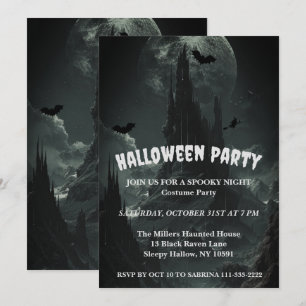 Spuk Berggipfel Halloween-Party Einladung
