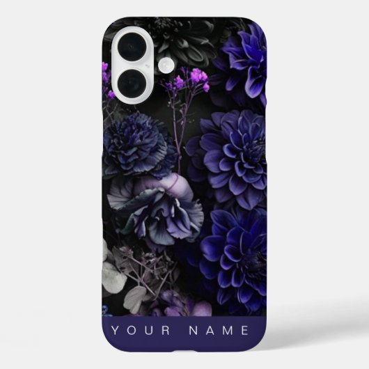 Spuk Blooms Blau Case-Mate iPhone Hülle (Rückseite)