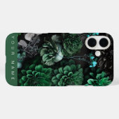 Spuk Blooms Dunkelgrün Case-Mate iPhone Hülle (Rückseite (Horizontal))