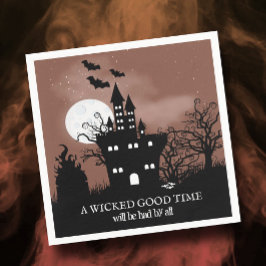 Spuk Burg Spooky Halloween Serviette