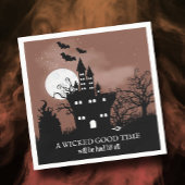 Spuk Burg Spooky Halloween Serviette