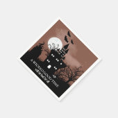 Spuk Burg Spooky Halloween Serviette (Ecke)