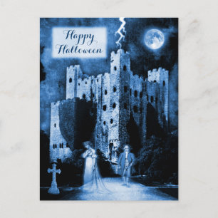 Spuk Castle Gothic Happy Halloween Postkarte