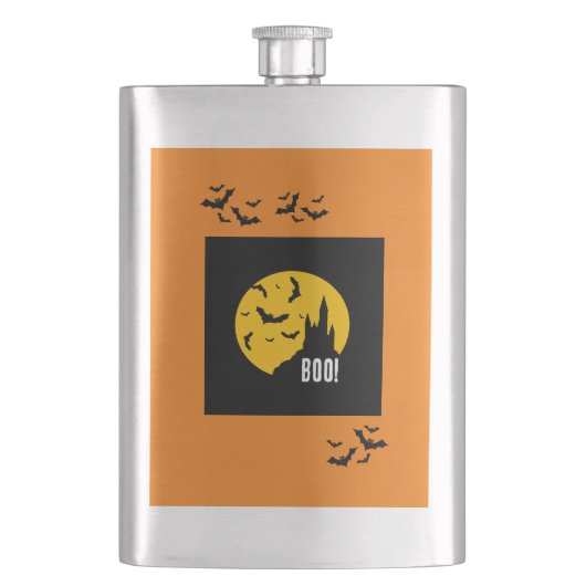 Spuk Castle Halloween Custom Classic Flask Flachmann (Vorderseite)