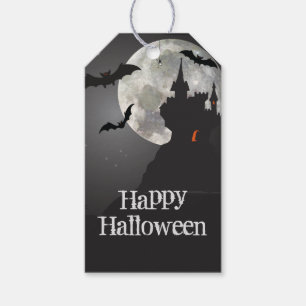 Spuk Castle Happy Halloween Geschenkanhänger