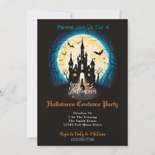 Spuk Castle Happy Halloween Kostüm Party Einladung