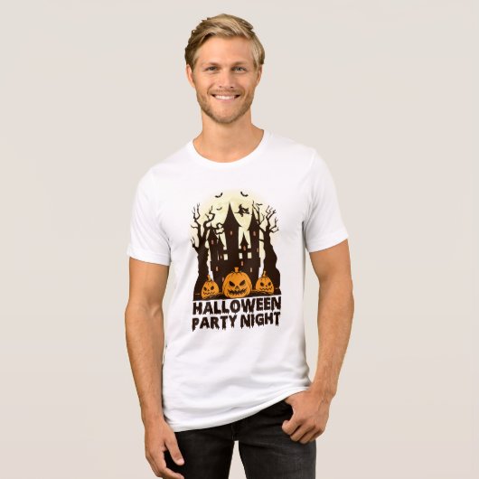 Spuk Castle Party Night Tri-Blend Shirt (Vorderseite voll)