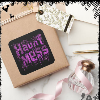 Spuk Chaos | ExDesigner | Halloween Quadratischer Aufkleber