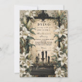 Spuk Coffin Candle Gothic Ansammlung Einladung (Vorderseite)