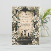 Spuk Coffin Candle Gothic Ansammlung Einladung (Stehend Vorderseite)