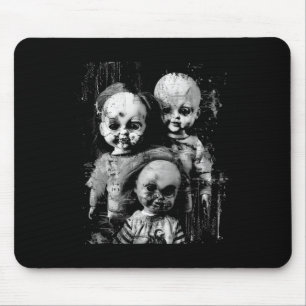 Spuk Creepy Doll Horror Tower Halloween Goth Alt Mousepad