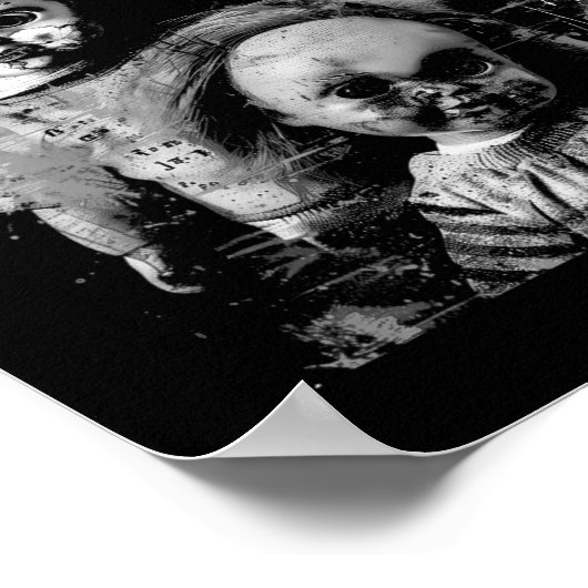 Spuk Creepy Doll Horror Tower Halloween Goth Alt Poster (Ecke)