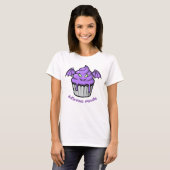 Spuk Cupcake mit leuchtenden Augen T-Shirt (Vorne ganz)