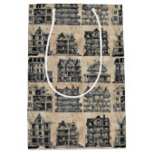 Spuk Dollhouse Gothic Halloween Mittlere Geschenktüte (Vorderseite)