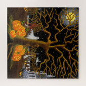 Spuk Dorf Halloweens Puzzle (Horizontal)