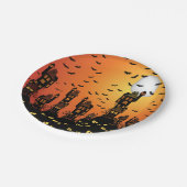 Spuk Dorfplatte Pappteller (Schrägansicht)