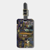 Spuk durch die amorphe Form der Schatten Gepäckanhänger (Vorderseite vertikal)