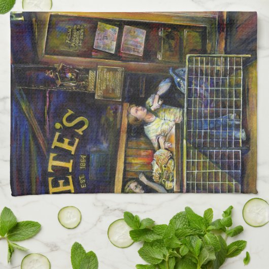 Spuk durch die amorphe Form der Schatten Geschirrtuch (Gefaltet)