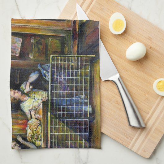 Spuk durch die amorphe Form der Schatten Geschirrtuch (Viertel Falte)