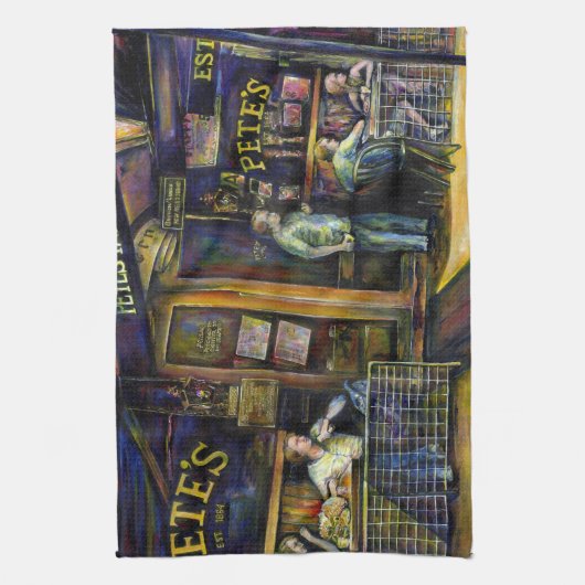 Spuk durch die amorphe Form der Schatten Geschirrtuch (Vertikal)