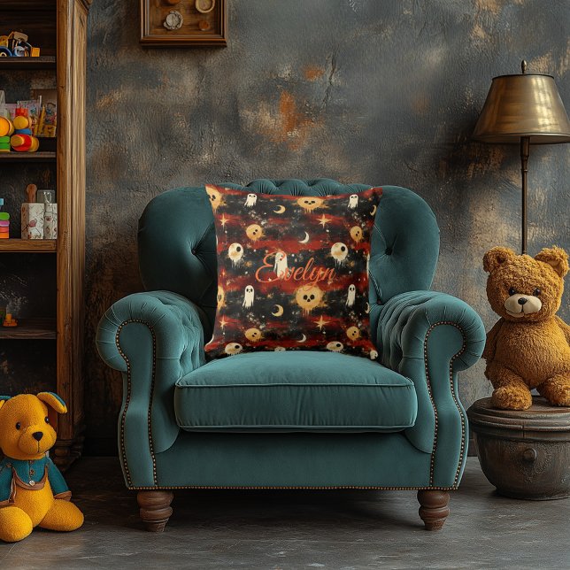 Spuk Eclipse Halloween mit Geistern und Monden Kissen (Von Creator hochgeladen)