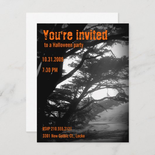 Spuk Einladungen (Vorne/Hinten)