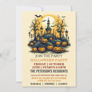 Spuk Einladungen für das Graveyard Halloween-Party