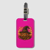 Spuk Ernte - Doppelseitiger Halloween Pumpkin & Gepäckanhänger (Vorderseite Vertikal)