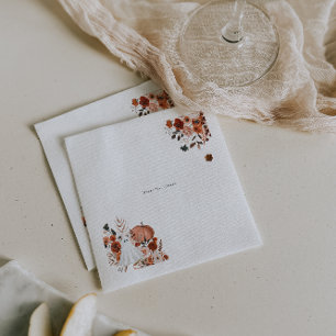Spuk Ernte Floral & Ghost Halloween Serviette