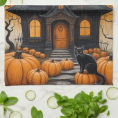 Spuk Erntezeit Geschirrtuch (Gefaltet)