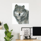 "Spuk Eyes" Wolf Poster von Artist Carla Kurt (Heimbüro)