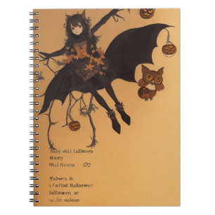 Spuk Forest Dreams Owl Notebook zu Halloween Notizblock