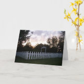 "Spuk Friedhof bei Sonnenuntergang" Hallowe’en car Karte (Gelbe Blume)