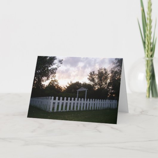 "Spuk Friedhof bei Sonnenuntergang" Hallowe’en car Karte (Vorderseite)