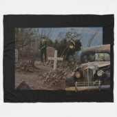 Spuk Friedhof im Grabstein Fleecedecke (Vorderseite (Horizontal))