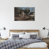 Spuk Friedhof im Grabstein Leinwanddruck (Insitu (Schlafzimmer))