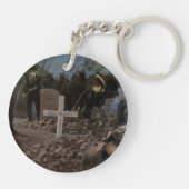 Spuk Friedhof im Grabstein Schlüsselanhänger (Rückseite)