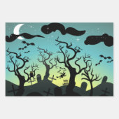 Spuk Friedhof mit den Grabsteinen Halloween Geschenkpapier Set (Vorderseite 2)